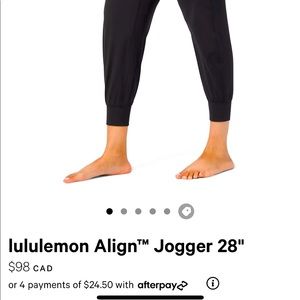Lululemon Align Joggers 28”